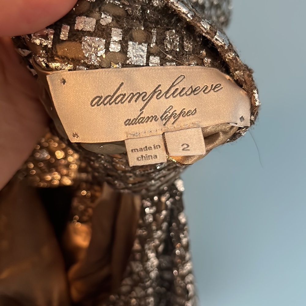 Adam Lippes Metallic Shift Dress - Picture 8 of 8